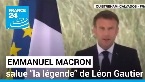 Emmanuel Macron salue "la légende" de Léon Gautier, "un homme ordinaire devenant héros"