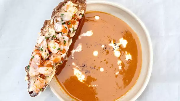 Recette zéro déchet - Bisque aux restes de crevettes