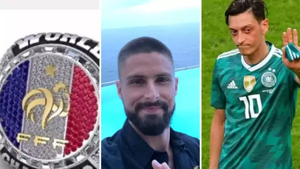 Giroud se rase la tete. Griezmann veut une bague de champion. Ozil retraite.cristiano Ronaldo nasa