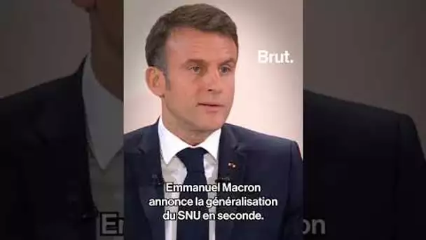 Emmanuel Macron annonce la généralisation du SNU en seconde