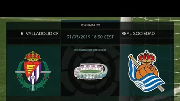 Calentamiento R. Valladolid CF vs Real Sociedad