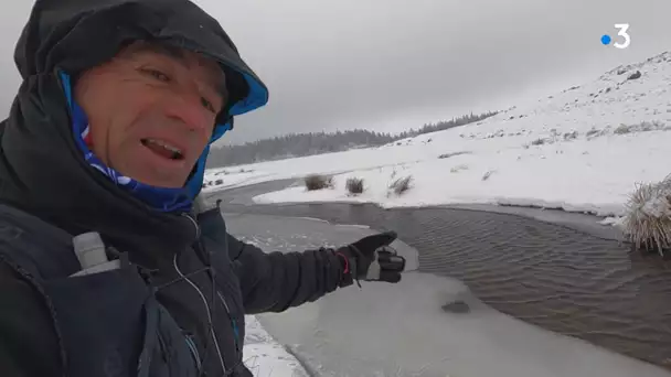 La randonnée givrée de Zinzin Reporter au lac des Pises dans les Cévennes.