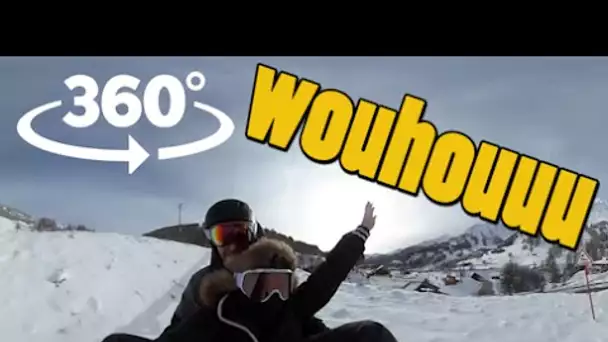 360 VIDEO MINI ROLLER COASTER - La luge d&#039;été en hiver