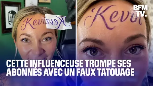 Cette influenceuse trompe ses abonnés avec un faux tatouage sur son front