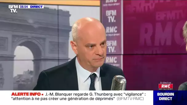 Jean-Michel Blanquer face à Jean-Jacques Bourdin sur RMC et BFMTV