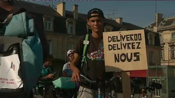 Des livreurs de Deliveroo relient Bordeaux à Paris pour dénoncer leurs conditions de travail