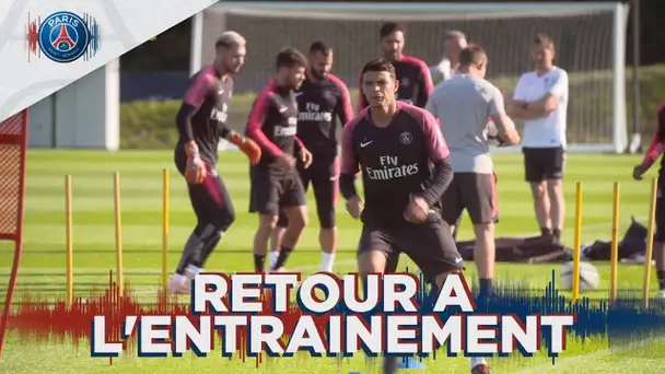 RETOUR A L'ENTRAINEMENT avec Thiago Silva et Angel Di Maria