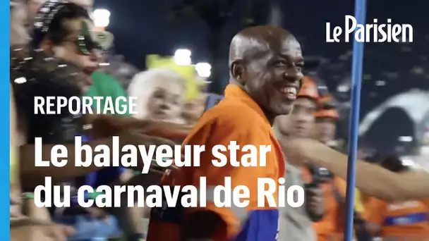 Brésil : ce balayeur enflamme le défilé du carnaval de Rio avec ses pas de samba