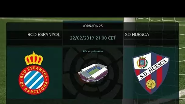 Calentamiento RCD Espanyol vs SD Huesca