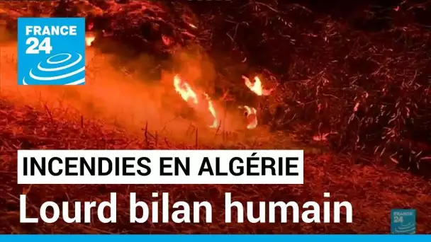 Incendies en Algérie : lourd bilan humain et des feux toujours en cours • FRANCE 24