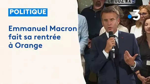 Emmanuel Macron fait sa rentrée à Orange