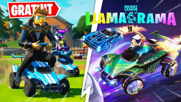 NOUVELLES RECOMPENSES GRATUITES SUR FORTNITE ET ROCKET LEAGUE ! (FORTNITE LLAMA-RAMA)