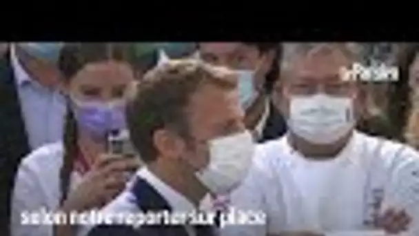 Emmanuel Macron ciblé par un jet d'œuf lors d'un déplacement à Lyon