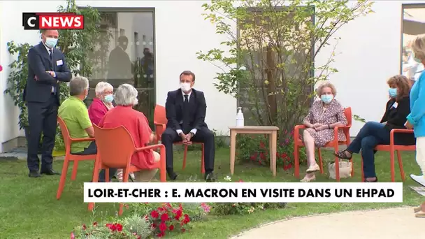 Loir-et-Cher : Emmanuel Macron en visite dans un Ehpad