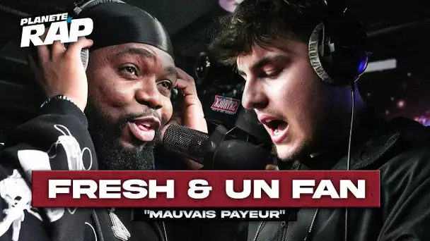 Fresh et un fan rappent en live ! #PlanèteRap