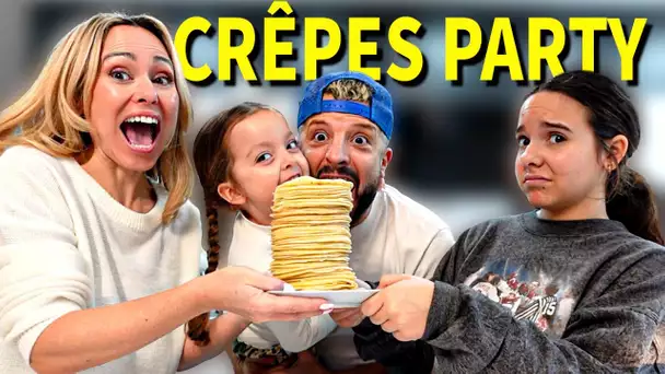 ON FAIT DES CRÊPES EN FAMILLE ... CA TOURNE MAL ! 🤣