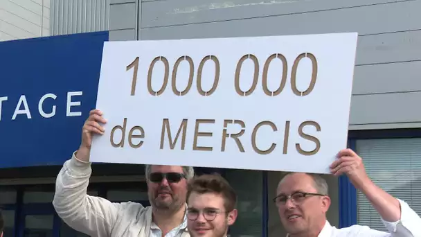 Arrivée à l'usine de Sochaux de la Peugeot 307 au million de kilomètres, là où elle a été assemblée