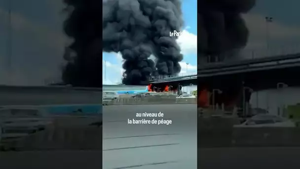 OL-PSG : affrontements entre supporters près d'un péage d'autoroute, deux bus en feu