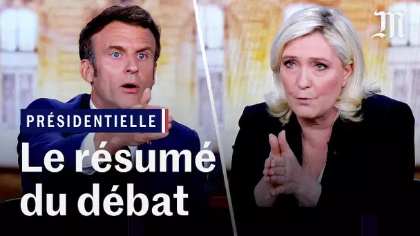 Présidentielle 2022 : le débat entre Emmanuel Macron et Marine Le Pen résumé en 5 minutes