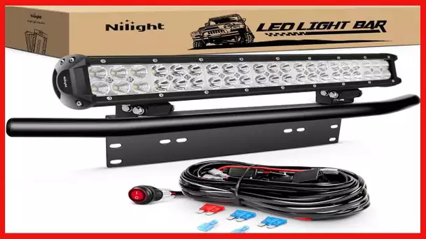 Nilight 20Inch 126W Led Light Bar Spot Flood Combo Driving Boat Led Off Road Trucks Lights