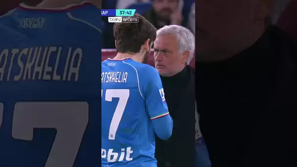 😅 Mourinho et Kvaratskhelia, de l'amour à la haine il n'y a qu'un pas ! #shorts