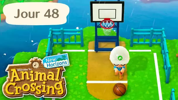 Jour 48 | Un petit Terrain de Basket ! | Animal Crossing : New Horizons