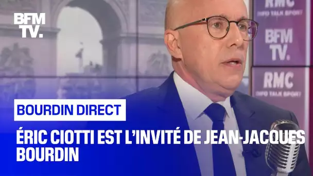 Éric Ciotti face à Jean-Jacques Bourdin en direct