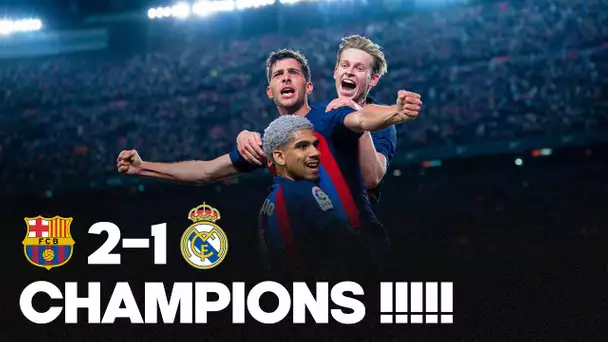 LE TITRE !!! Le Barça renverse le Real Madrid (2-1) et sera champion de Liga à 99.9% !!