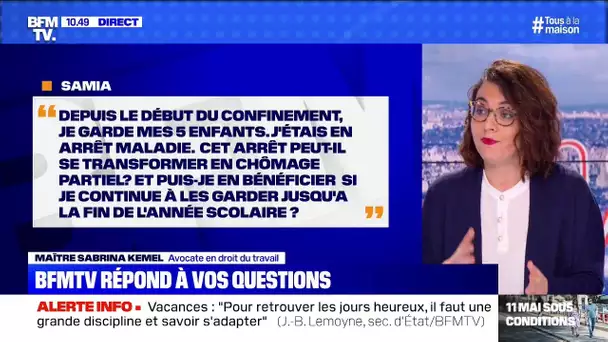 Puis-je rester en chômage partiel jusqu'aux vacances scolaires pour garder mes enfants?