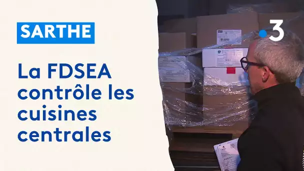 Opération de contrôle des cuisines centrales par la FDSEA de Sarthe