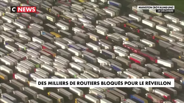 Des milliers de routiers bloqués pour le réveillon