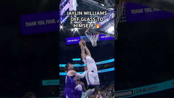Jaylin Williams gets hype after he goes off glass to himself!