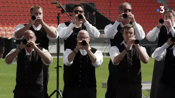 Festival Interceltique de Lorient 2023. La prestation du Bagad Sonerien Bro Dreger (Perros-Guirec)