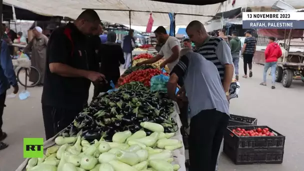 Gaza : des vendeurs de rue de Rafah témoignent des difficultés de la guerre