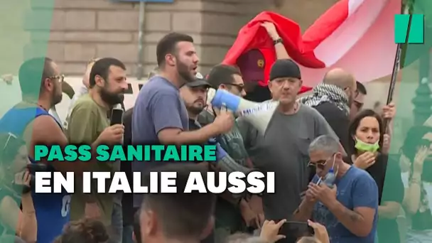 Contre le pass sanitaire, les Italiens manifestent à Rome