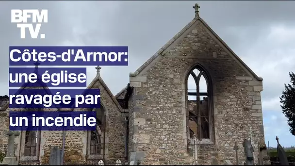 Côtes-d'Armor: les images d'une église ravagée par un incendie