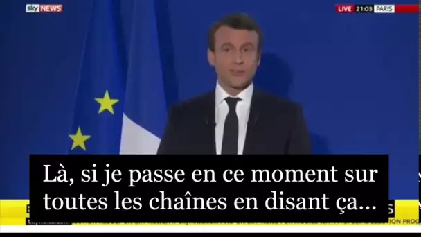 Emmanuel Macron filmé à son insu par SkyNews