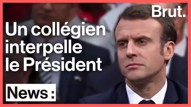 Écologie et argent : un collégien interpelle Emmanuel Macron