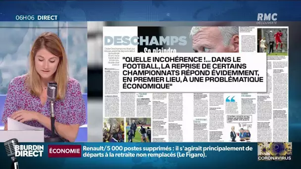 Football: Didier Deschamps favorable à l'arrêt du championnat