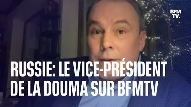 Russie: l'interview de Piotr Tolstoï, vice-président de la Douma, sur BFMTV en intégralité