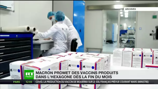 Macron promet des vaccins produits en France dès la fin du mois