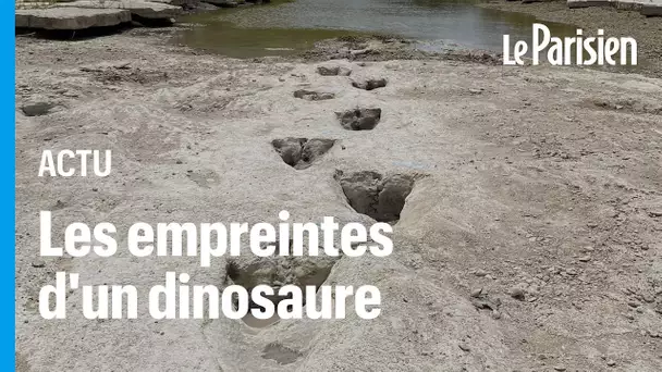 Des empreintes de dinosaure apparaissent dans le lit d'une rivière asséchée au Texas