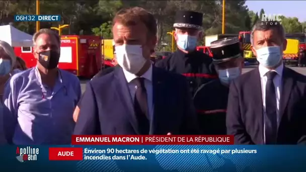 Incendie dans le Var: "Le pire a été évité", selon Emmanuel Macron
