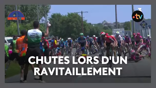 Route d'Occitanie CIC 2025 : Chutes lors d'un ravitaillement