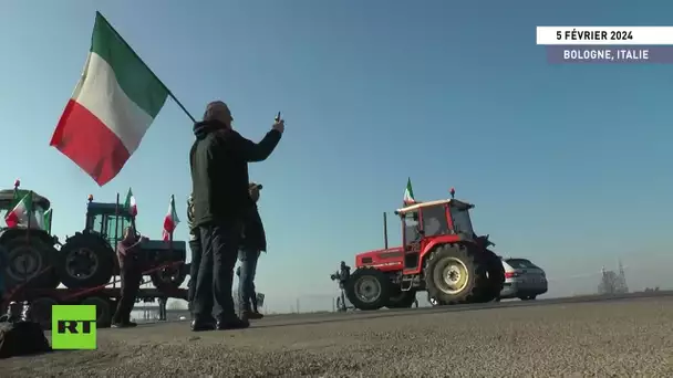 🇮🇹 Italie : blocage d’autoroute et rassemblement d’agriculteurs près de Bologne
