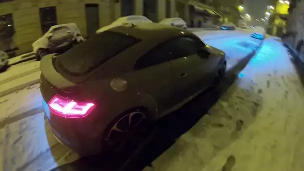 NUIT DE NEIGE EN AUDI TT RS ! ( regardez vraiment la fin mdr )