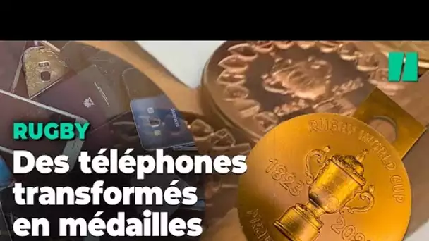Pour la Coupe du Monde de Rugby, des smartphones ont été transformés en médailles