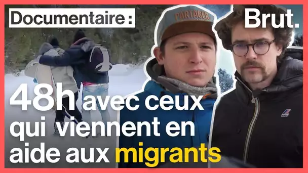 Baptiste Lorber et Vincent Verzat dans les Alpes avec les associations d’aide aux migrants