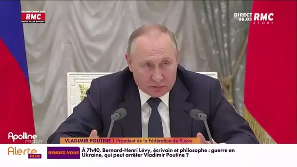 Ukraine : pour Vladimir Poutine, "ce qu'il se passe actuellement est une mesure désespérée"