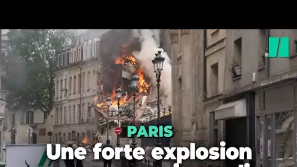 À Paris, une forte explosion provoque un incendie